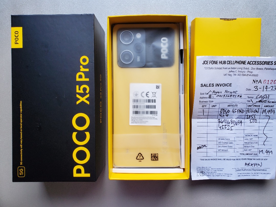 Poco X5 Pro 5G 8/256 NTC Approved Complete with Receipt Yellow, Mobile ...