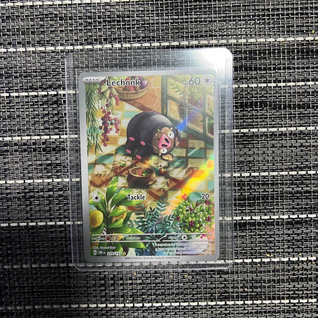Pokemon Obsidian Flames TCG Lechonk 209/197, Hobbies & Toys, Toys & Games  on Carousell