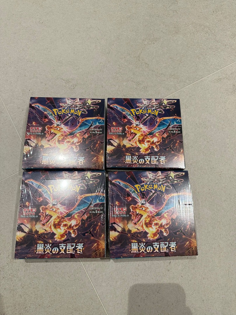 Pokemon Ruler of the Black Flame Booster Box (Japanese) x4, Hobbies ...