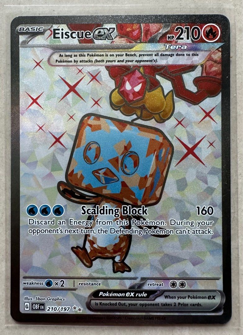 eiscue pokemon card value Amazon.com: Pokemon - Eiscue 205/193 - Paldea Evolved - Illustration Rare main image 1