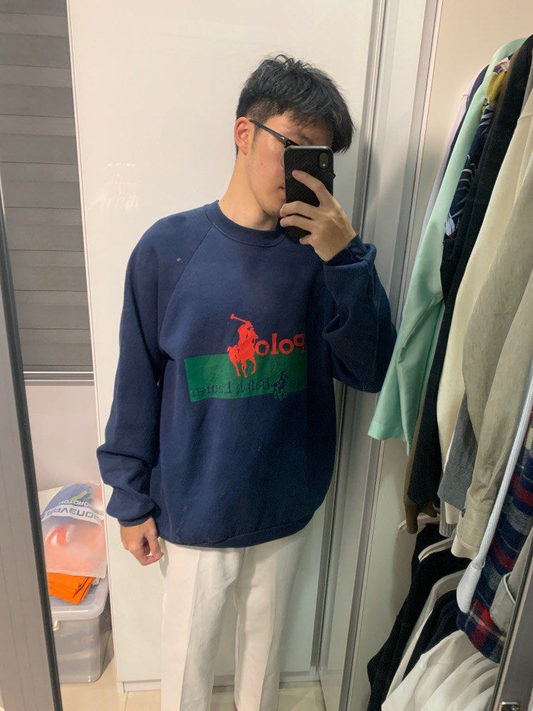 Polo Ralph Lauren Vintage Bootleg Sweatshirt Men s Fashion Coats Jackets and Outerwear on Carousell