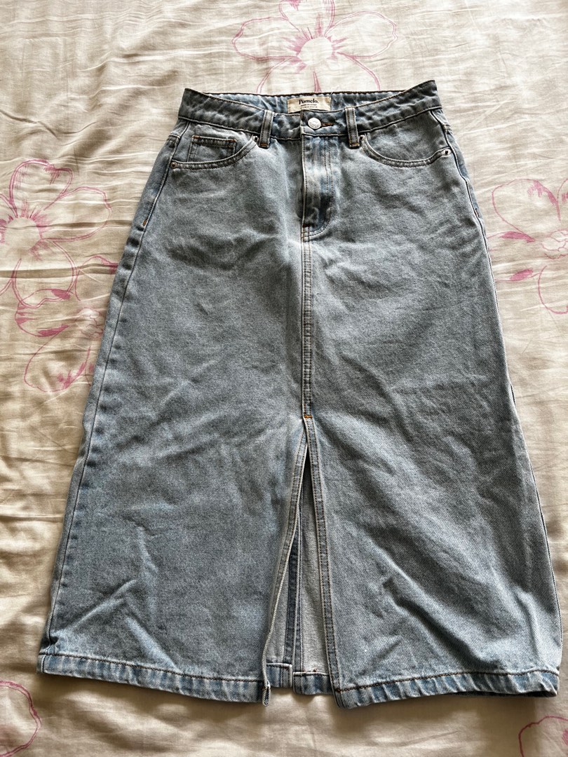 Pomelo denim skirt, Women's Fashion, Bottoms, Skirts on Carousell
