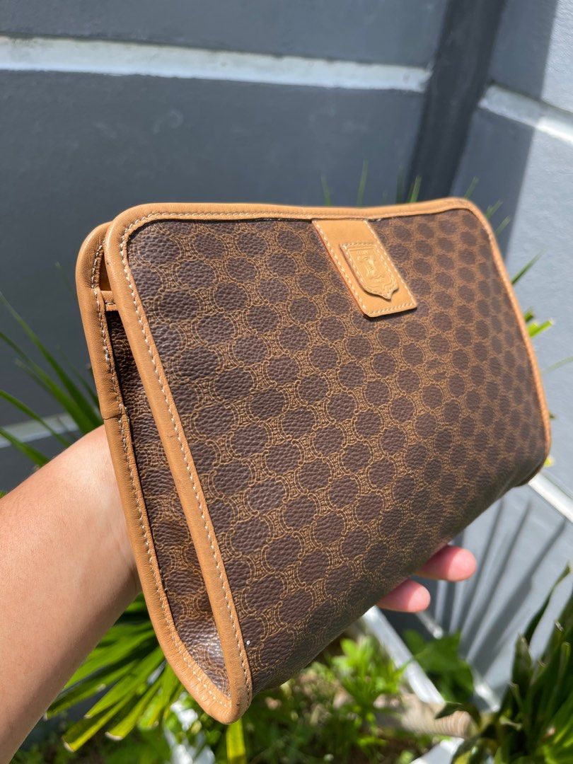 PRELOVED Authentic CELINE Macadam Medium Clutch Bag Luxury Bags