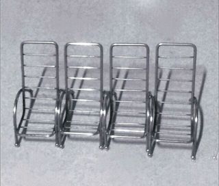Preloved Desk Decor Prototype Mini Multipurpose Strong Steel Rack Chair for Mobiles or Table Display (All in) 4 Pieces