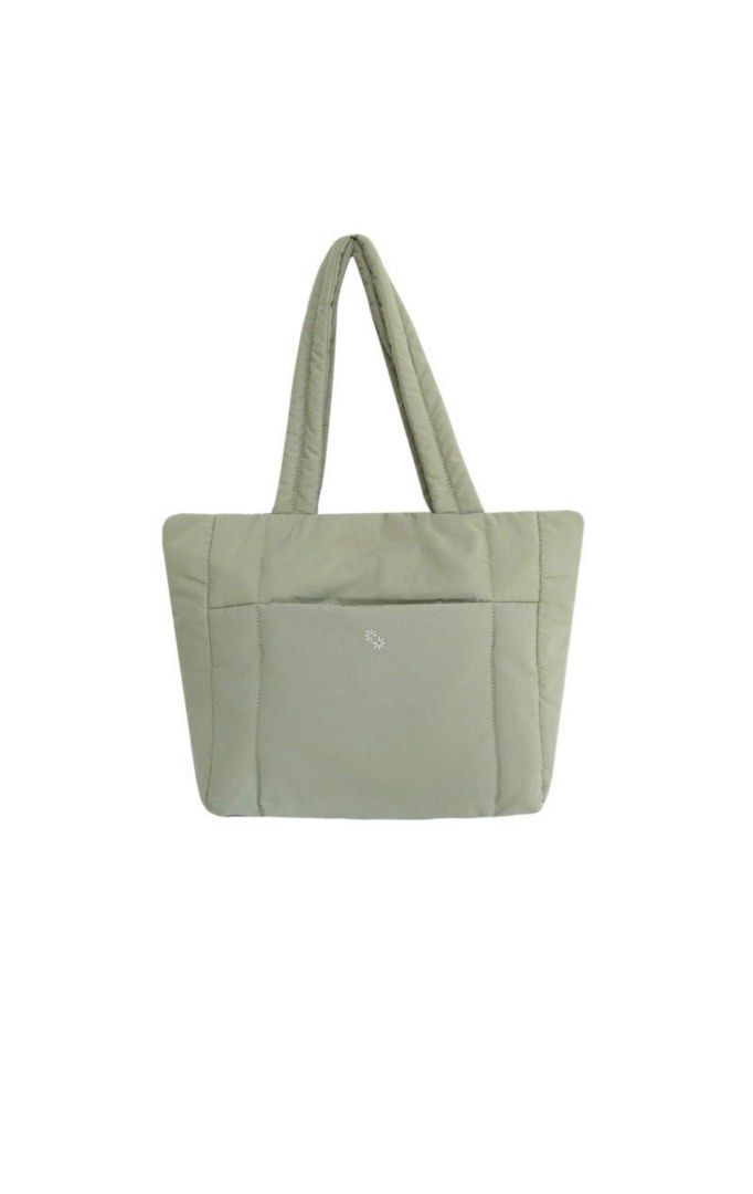 Puffer Shopper (Jade), Women's Fashion, Bags & Wallets, Tote Bags on ...