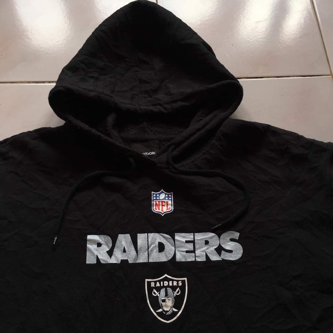 Raiders hoodie by reebok, Men's Fashion, Tops & Sets, Hoodies on Carousell