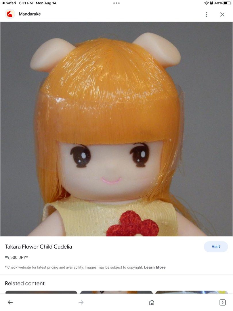 Rare takara flower child cadelia, Hobbies & Toys, Toys & Games on Carousell