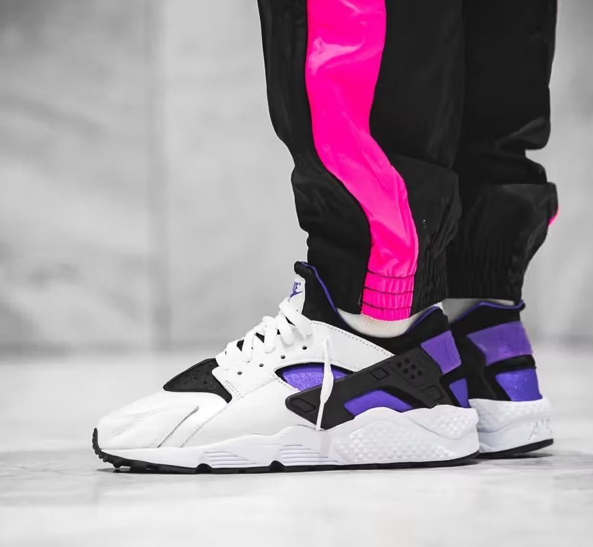Nike huarache black white purple new arrivals