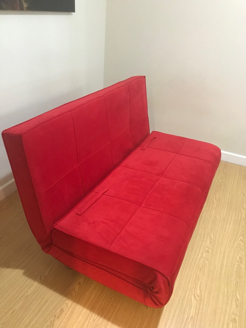 Red Queen Size sofa bed on Carousell
