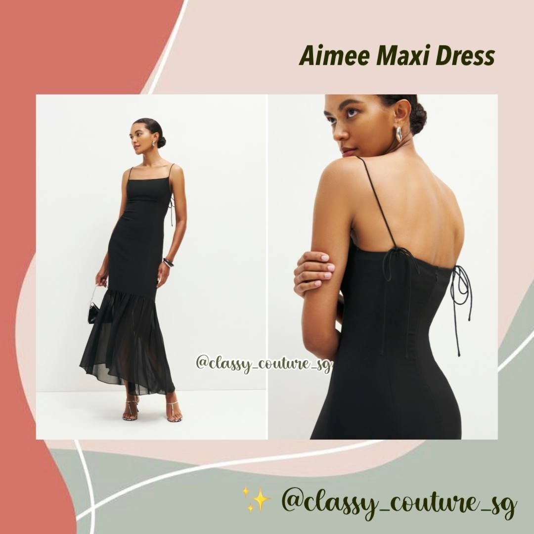 Reformation Aimee Maxi Dress in Black