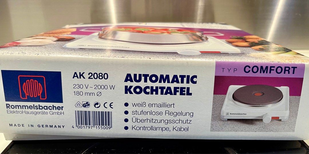 Rommelsbacher Automatic Hot Plate, TV & Home Appliances, Kitchen