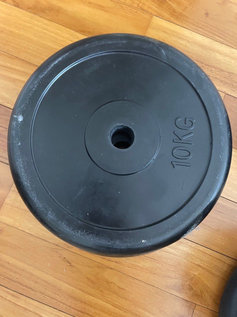 Rubber Coated Weight Plates 2x10kg, Sports Equipment, Exercise & Fitness, Weights & Dumbbells on