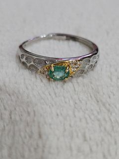 S925 Brazilian Emerald Stone Ring