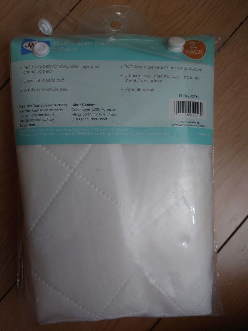 Sealy Multi-Use Fleece Liner Pads with Waterproof Liner - 2pk