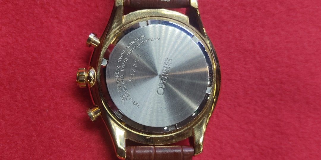 Seiko 7T04 0AE0 Watch Men s Chronograph Date Movement Japan Rm388