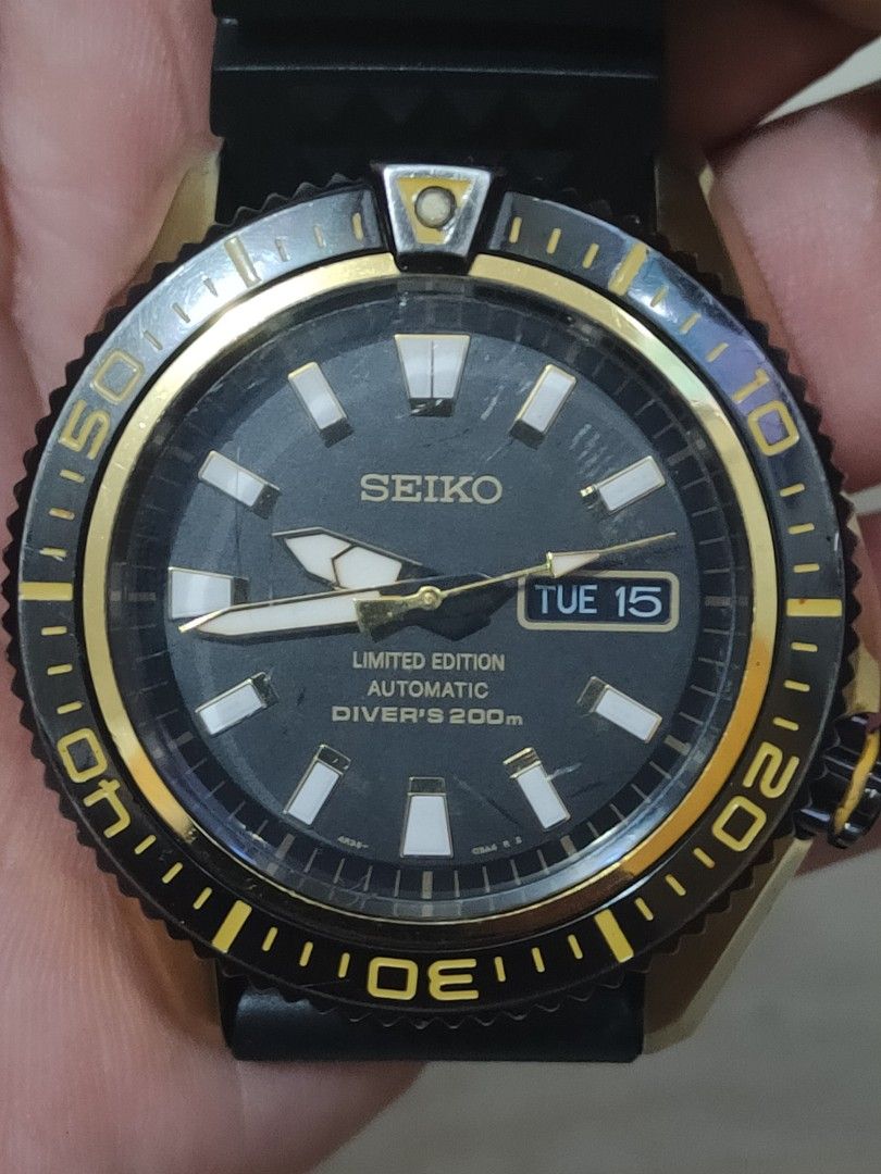 seiko stargate limited edition black gold 200m superior divers