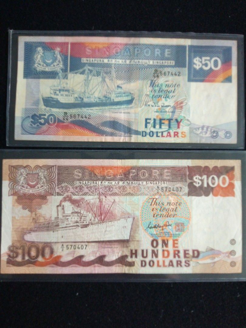 SG ship 8 pcs notes $1 - $100 ($1 sign by GKS, $1 sign by HTT, $2 ...