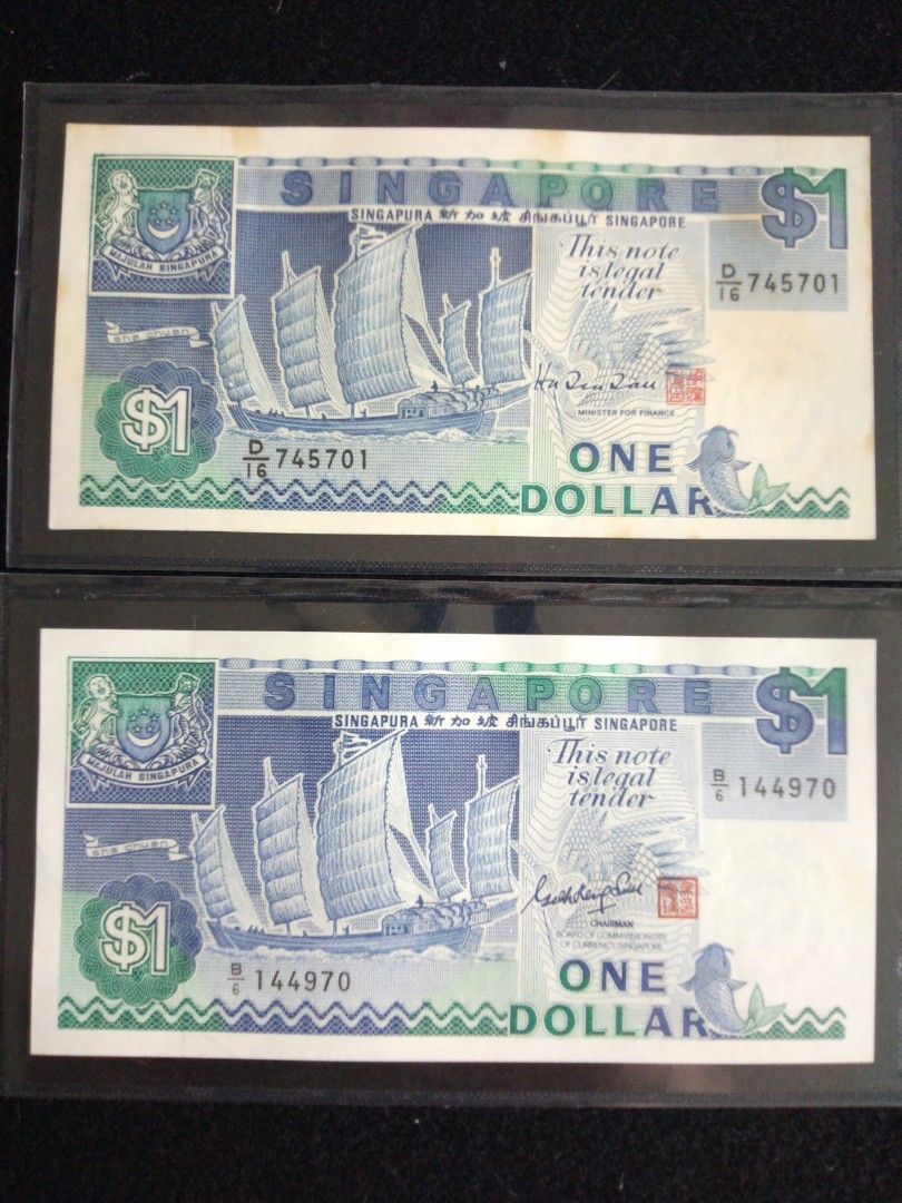 SG ship 8 pcs notes $1 - $100 ($1 sign by GKS, $1 sign by HTT, $2 ...