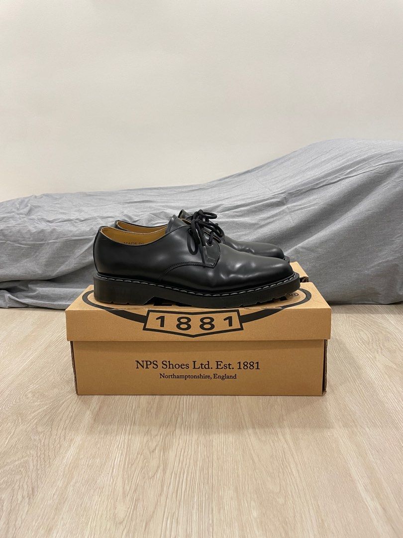 Solovair Gibson Black Derby Shoes