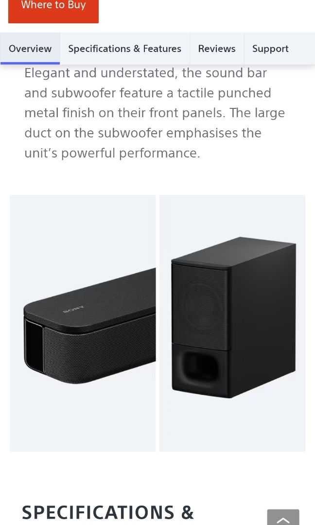 Sony soundbar. EARC & Bluetooth enabled., Audio, Soundbars, Speakers