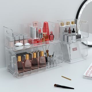 Stackable Transparent Acrylic Desk Organizer Storage Beauty Organizer