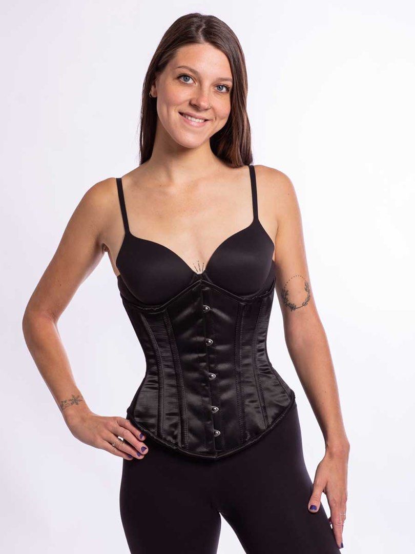 Black steel bone corset, Women's Fashion, New Undergarments & Loungewear on  Carousell