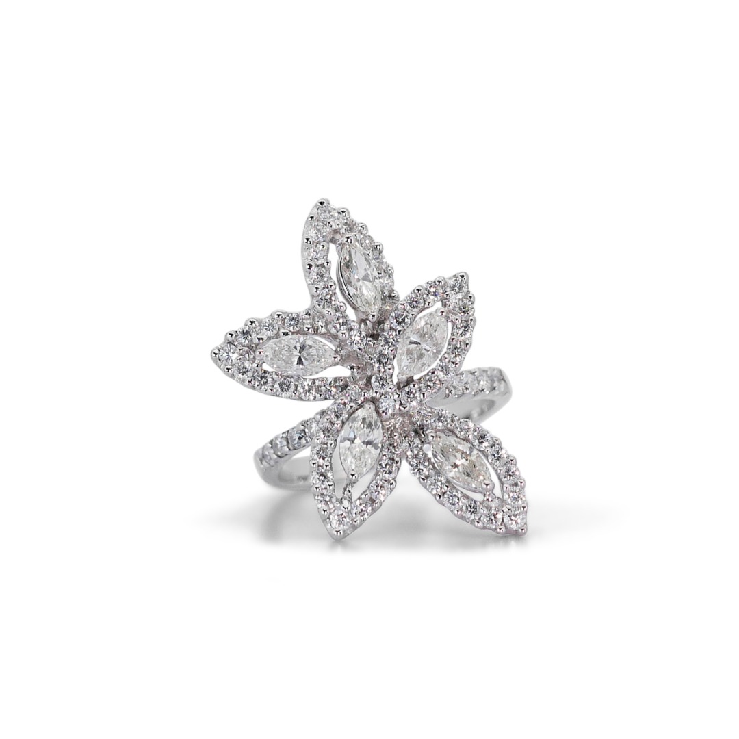 Marquise flower ring online