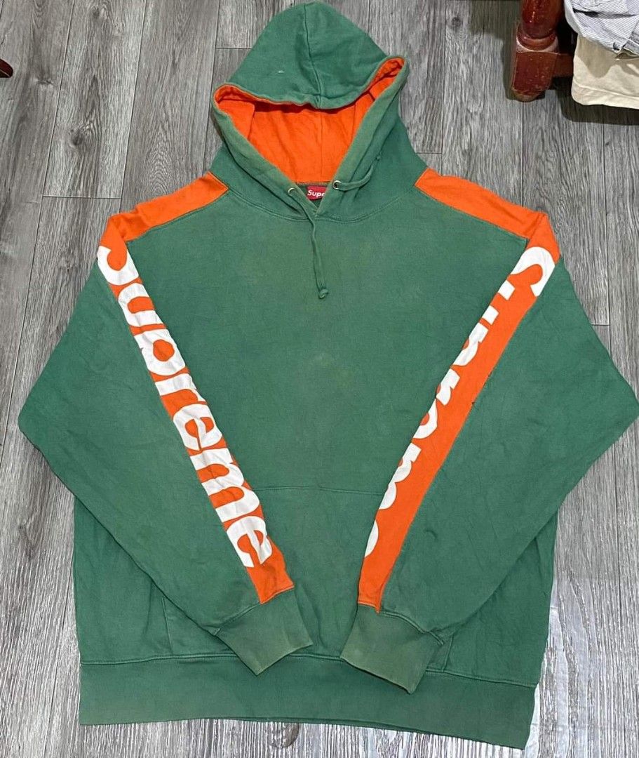 Green and 2025 orange supreme hoodie