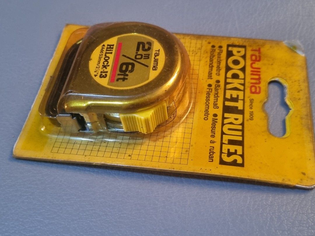 Tajima Pocket Rules mesuring tape 2M (Category: Home Improvement Tools & Accessories) located in Silang. Submitted by samflores2k4t7 (Listing ID 1249169596, Image 3). Description: For sale Tajima Pocket Rules mesuring tape HiLock 2m/6ft Brand new old stock.