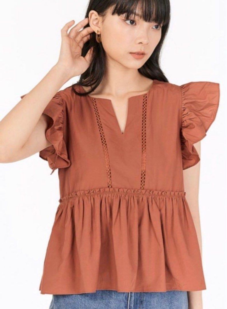 TCL Theclosetlover Drina Babydoll Top in Rust, Women's Fashion, Tops,  Sleeveless on Carousell