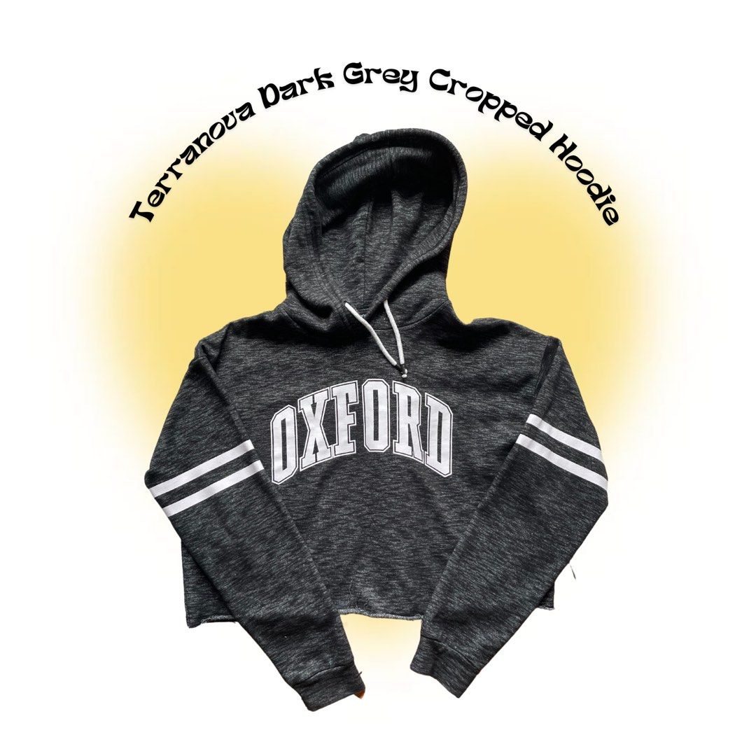 Terranova Dark Grey Cropped Hoodie