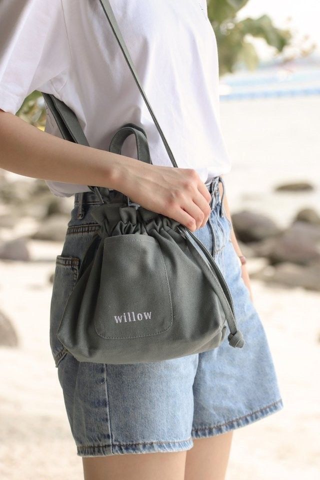 The Willow Label Dumpling Bag (Olive), Women's Fashion, Bags u0026 Wallets,  Cross-body Bags on Carousell