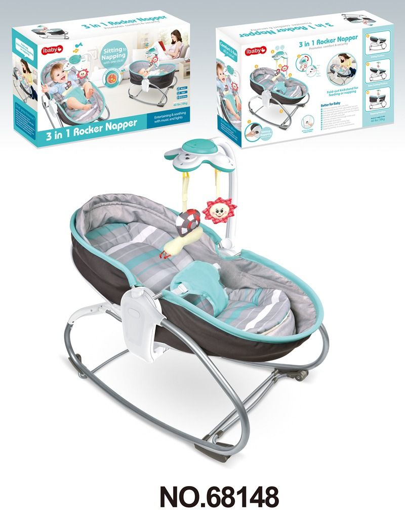 tiiBaby 3in1 Rocker Napper Swing Cradle Bed Rocking Chair with Music