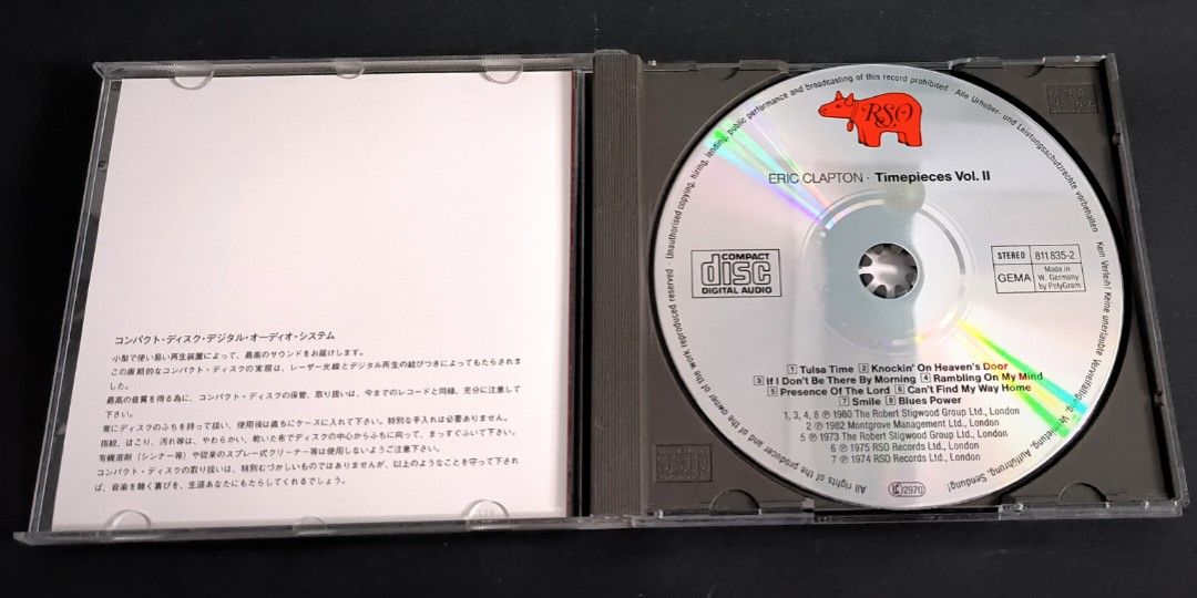 Time Pieces Vol. II 'Live' in the Seventies Eric Clapton (CD, Japan/W
