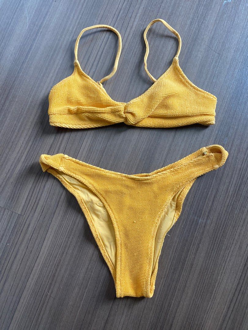 Yellow top bikini topshop