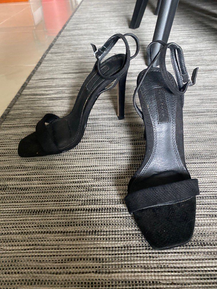 Topshop black strappy heels sales