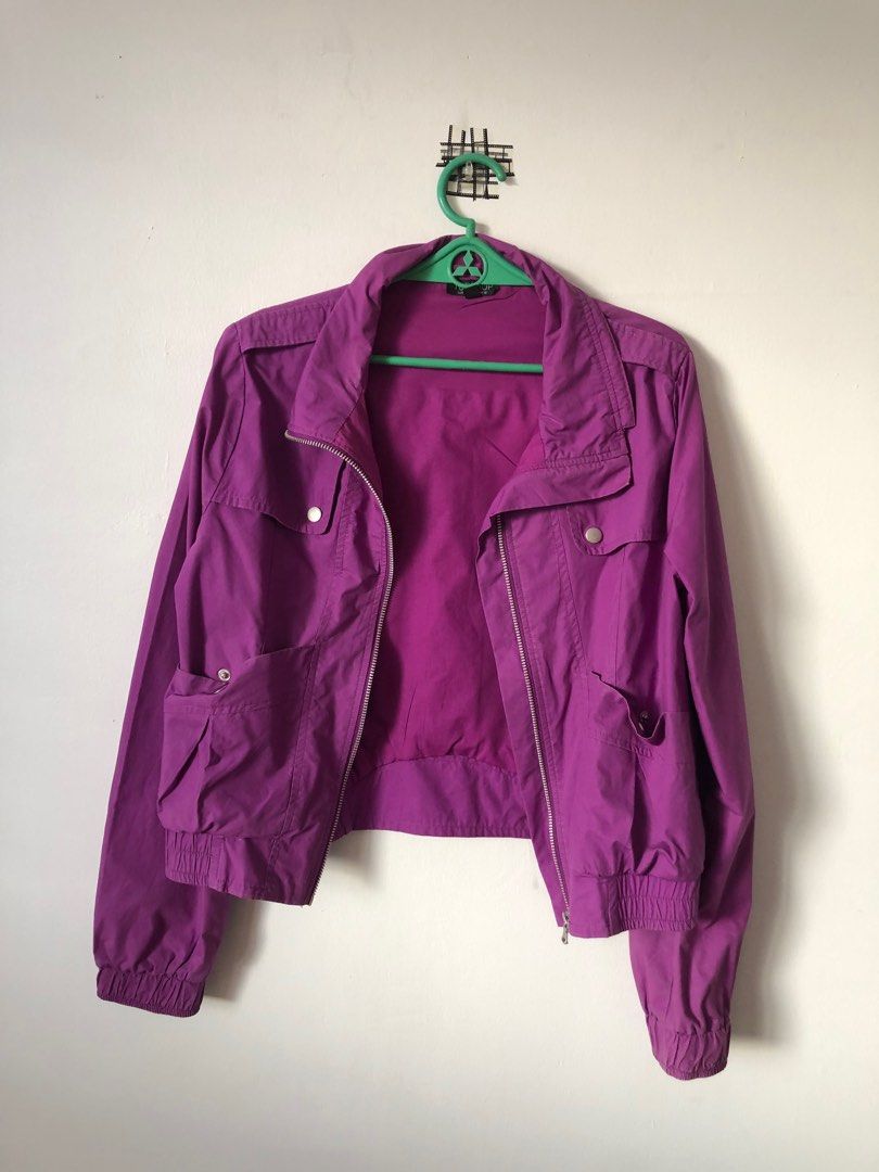 Topshop purple denim jacket new arrivals