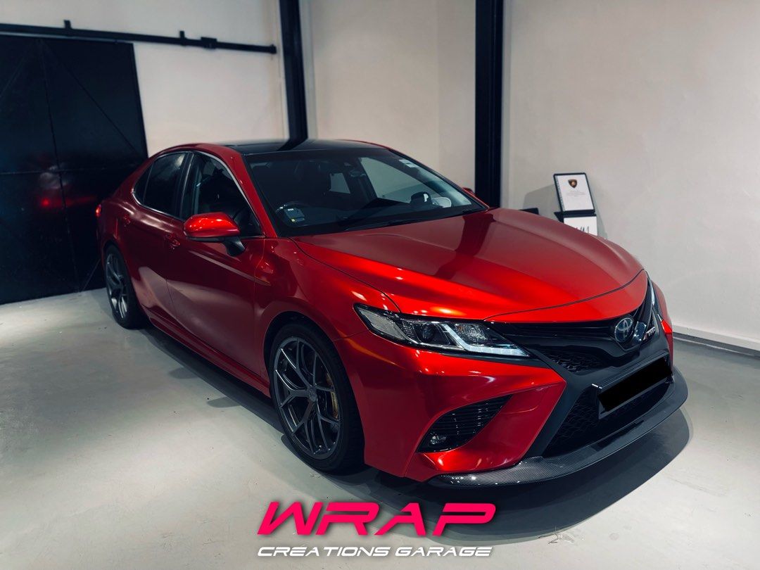 Toyota Camry Full Car Exterior Vinyl Wrap PET Soul Candy Metallic Red
