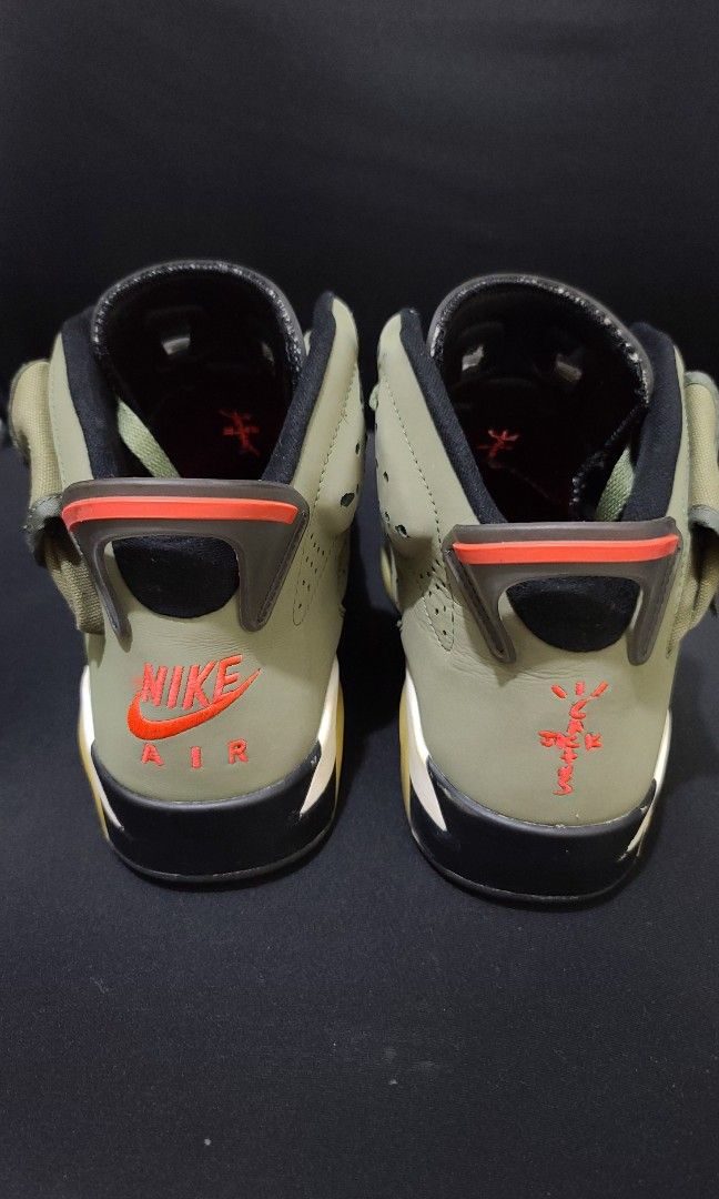 Travis Scott x Air Jordan 6 Retro Olive, Men's Fashion, Footwear