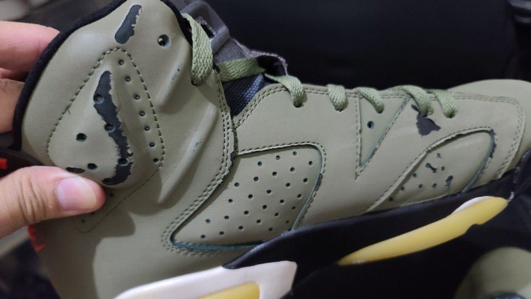 Travis Scott x Air Jordan 6 Retro Olive, Men's Fashion, Footwear