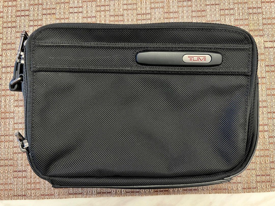 Tumi Alpha Triple Zip Clutch, Men's Fashion, Bags, Belt bags, Clutches