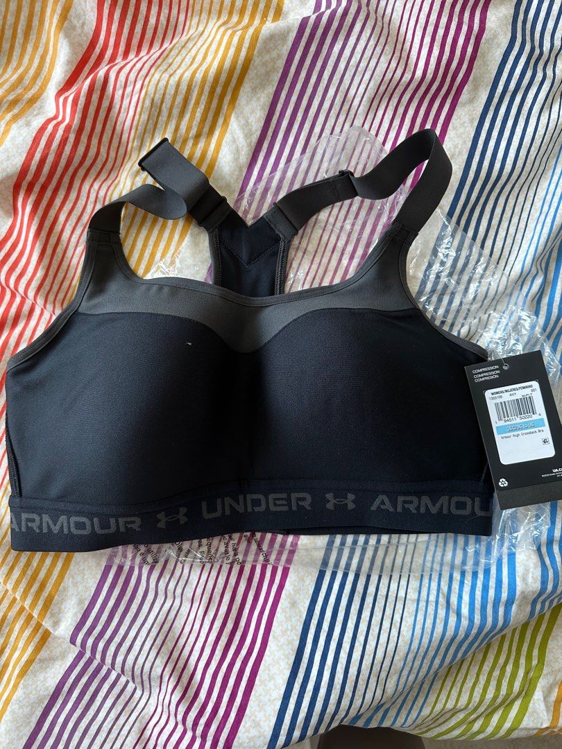 Under armour Armour High Crossback compression sports bra XL brand new, 女裝,  運動服裝- Carousell