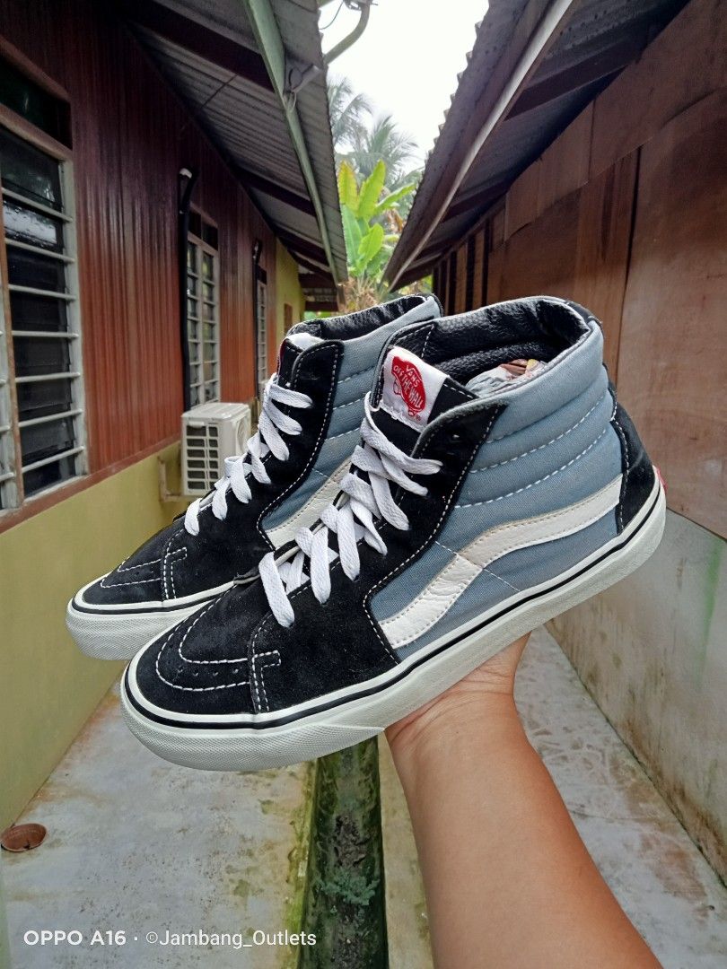 Vans sk8 hi blue black store