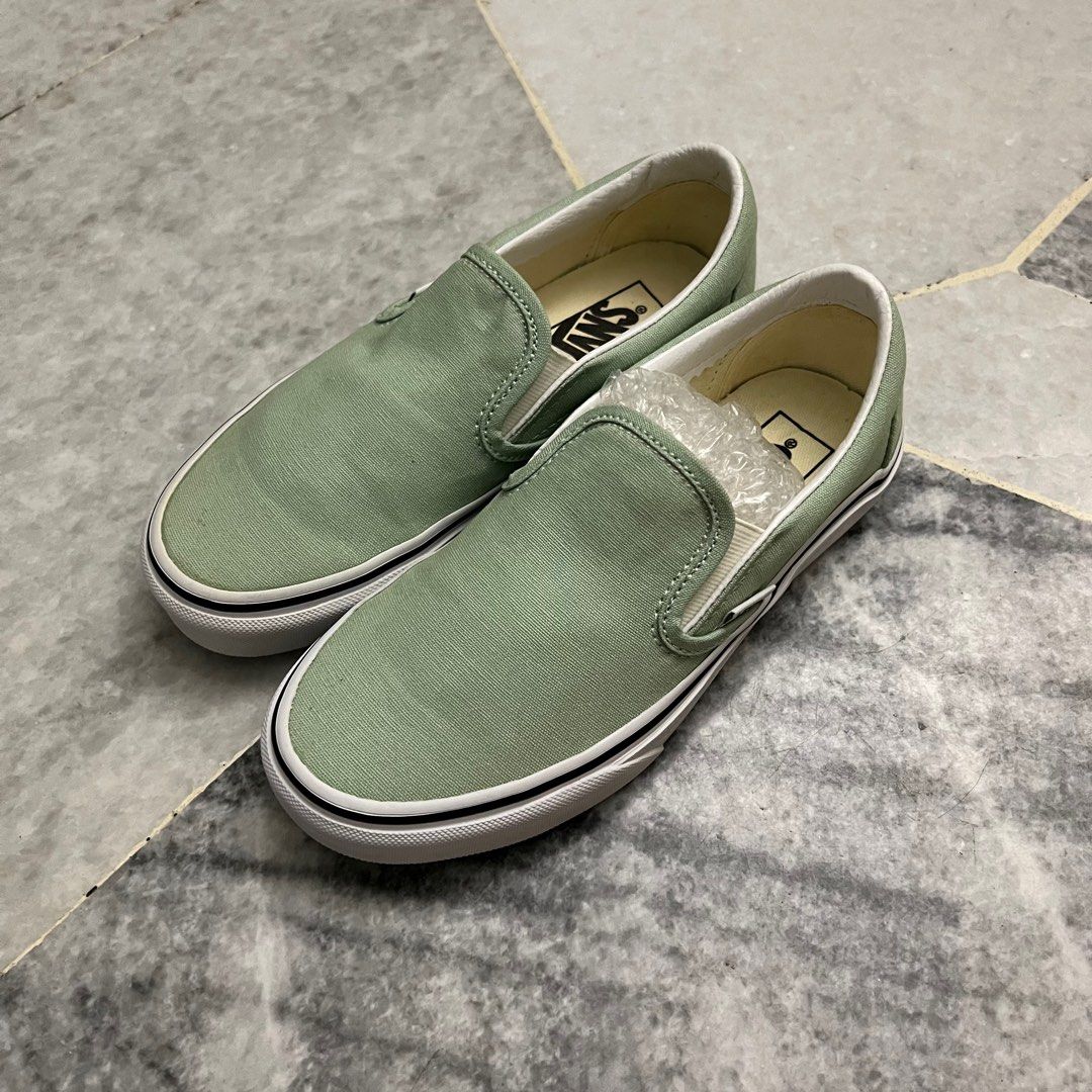VANS Slip on Aqua foam green Women s Fashion Footwear Sneakers
