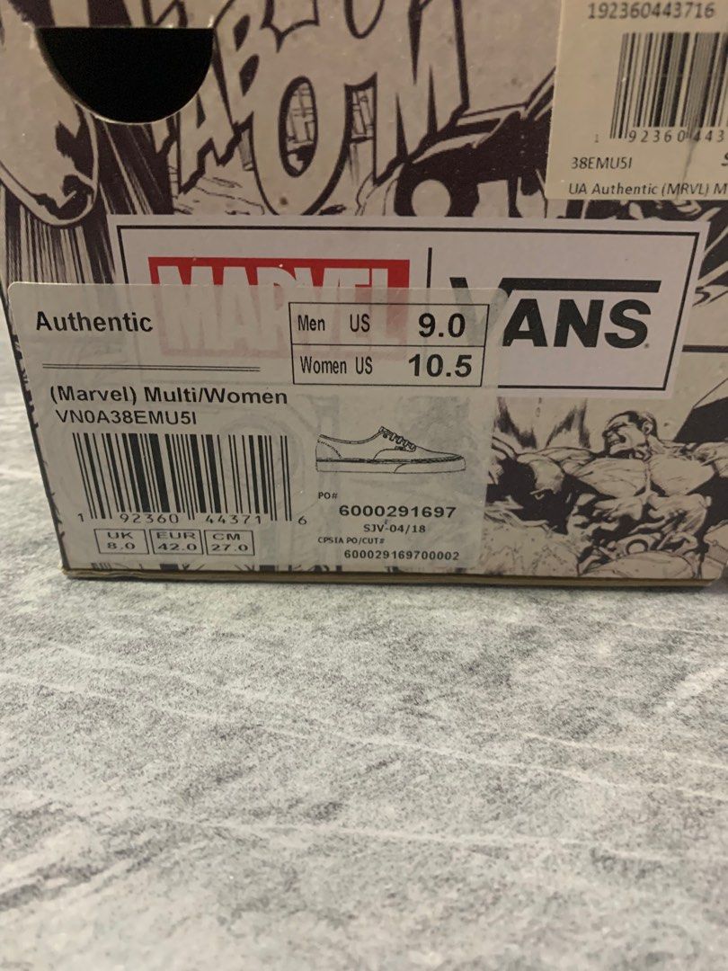 Marvel vans size 6 online