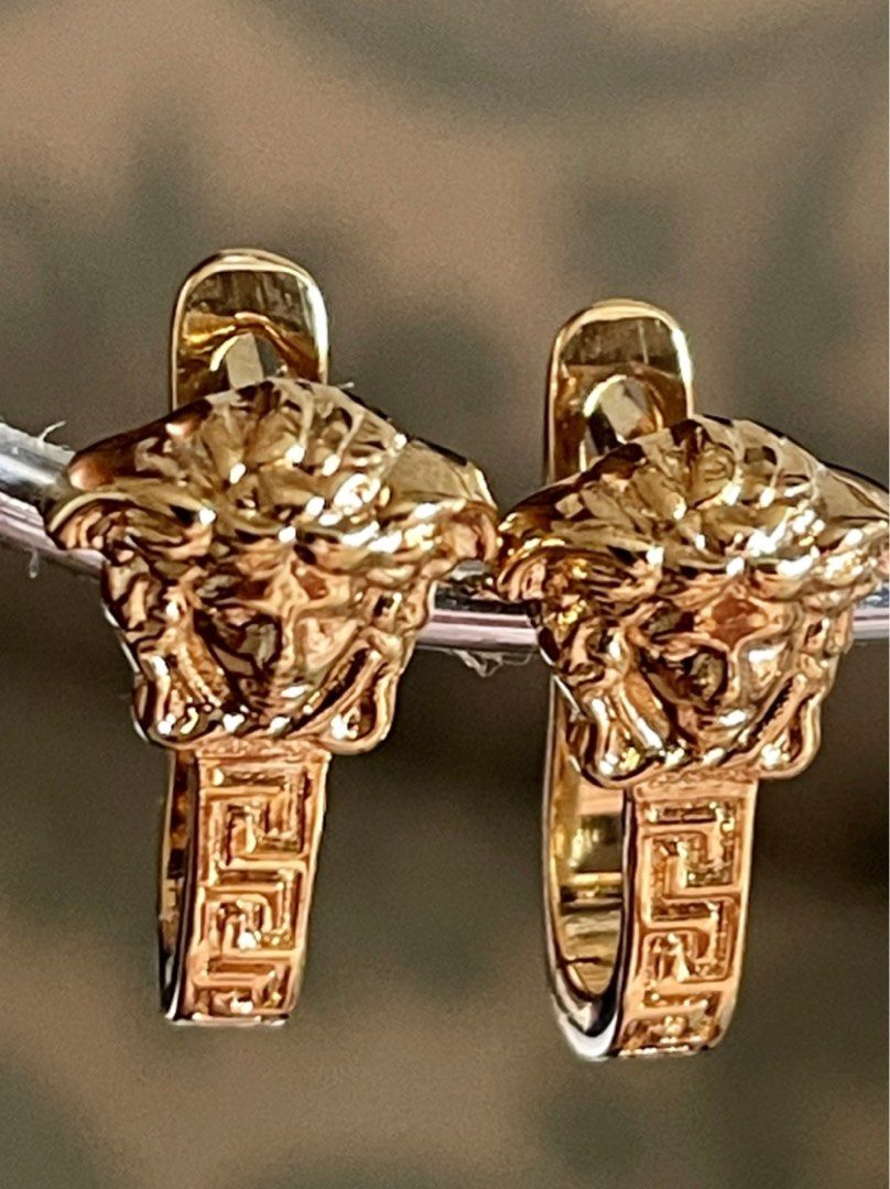 Versace outlet silver earrings
