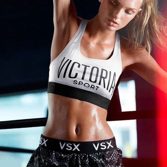 Victoria Sport The Player By Victoria Secret Racerback Sports Bra- Medium
