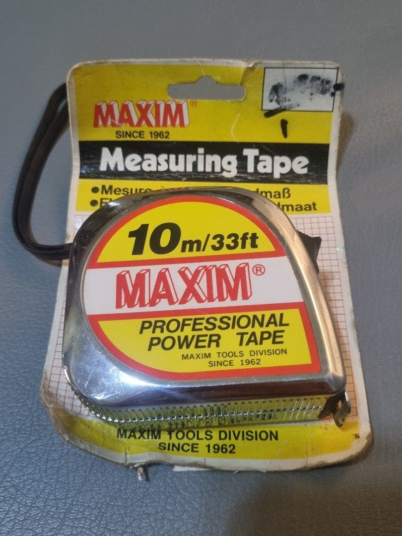 vintage Maxim Measuring Tape profesional power tape 10M on Carousell