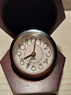 Vintage Wooden Box with Clock