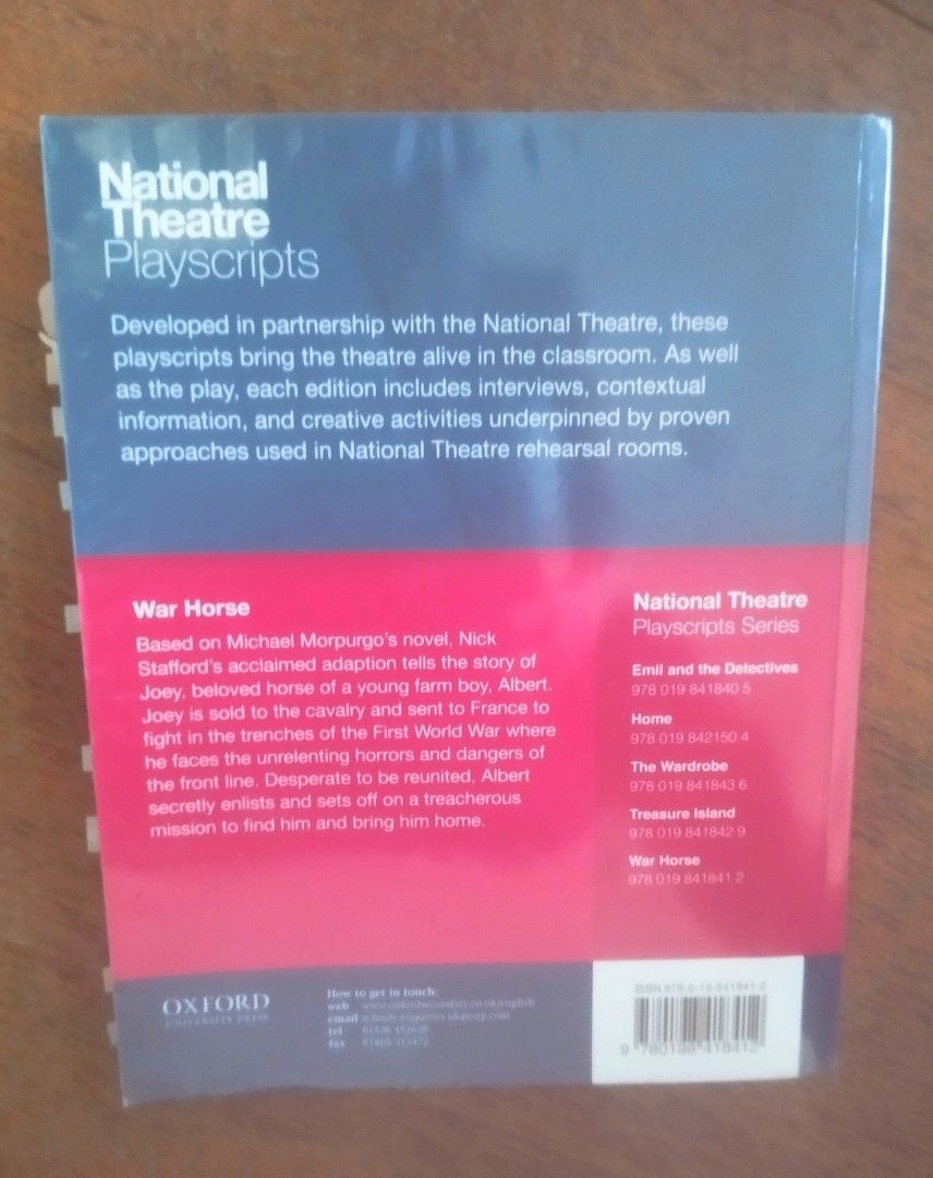 War Horse Playscript Oxford University Press National Theatre